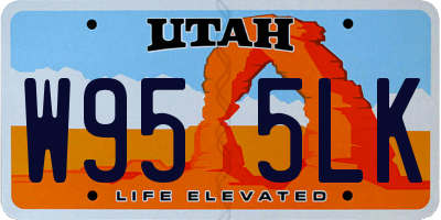 UT license plate W955LK
