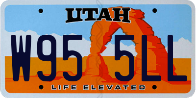 UT license plate W955LL