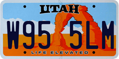 UT license plate W955LM