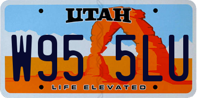 UT license plate W955LU