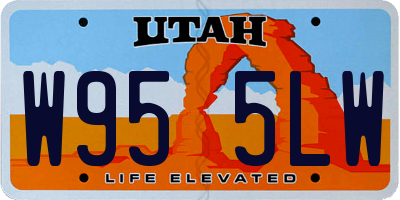 UT license plate W955LW