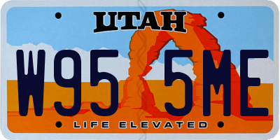 UT license plate W955ME