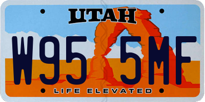 UT license plate W955MF