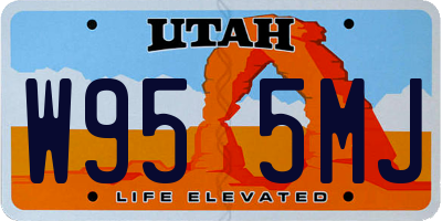 UT license plate W955MJ