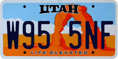 UT license plate W955NF