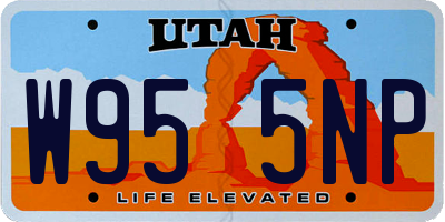 UT license plate W955NP