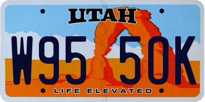 UT license plate W955OK