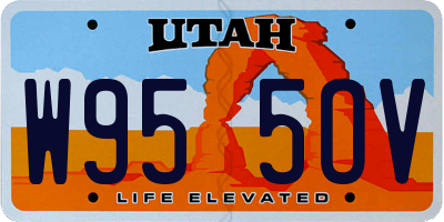 UT license plate W955OV