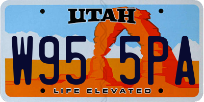 UT license plate W955PA
