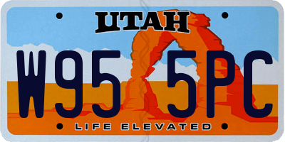 UT license plate W955PC