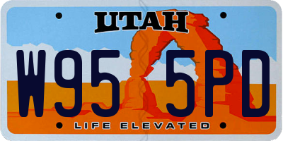 UT license plate W955PD