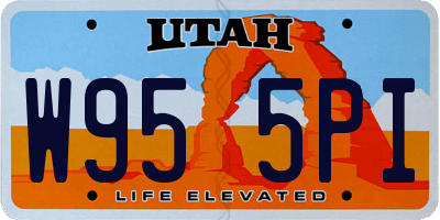 UT license plate W955PI