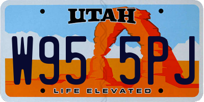 UT license plate W955PJ