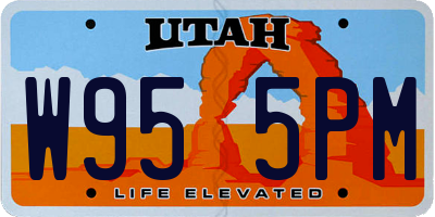 UT license plate W955PM