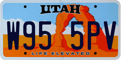 UT license plate W955PV
