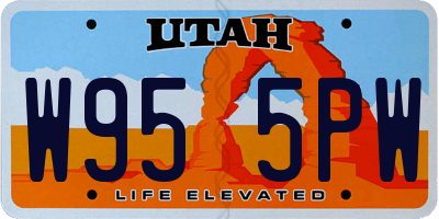 UT license plate W955PW