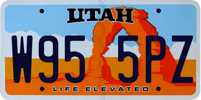 UT license plate W955PZ