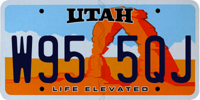 UT license plate W955QJ