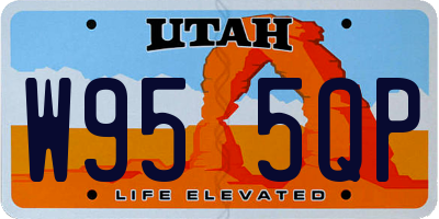 UT license plate W955QP
