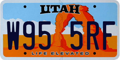 UT license plate W955RF