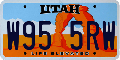 UT license plate W955RW