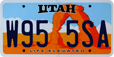 UT license plate W955SA