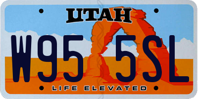 UT license plate W955SL