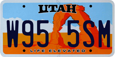 UT license plate W955SM