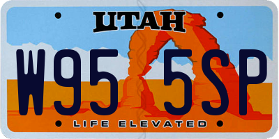 UT license plate W955SP