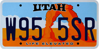 UT license plate W955SR
