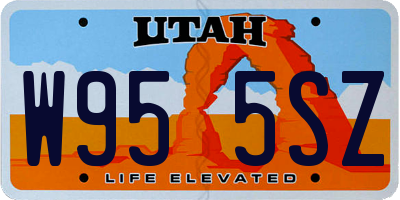 UT license plate W955SZ