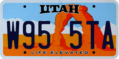 UT license plate W955TA