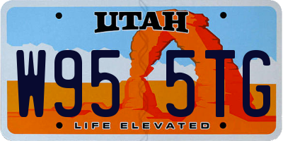 UT license plate W955TG