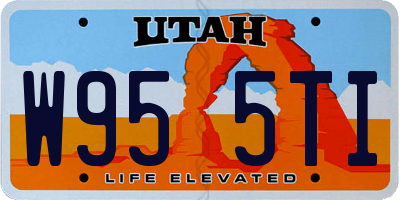 UT license plate W955TI