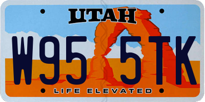 UT license plate W955TK