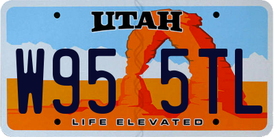 UT license plate W955TL