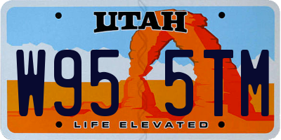 UT license plate W955TM