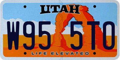 UT license plate W955TO