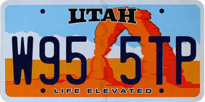 UT license plate W955TP