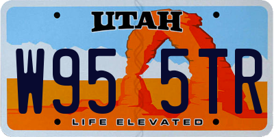 UT license plate W955TR