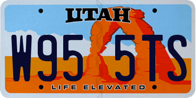 UT license plate W955TS