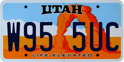 UT license plate W955UC