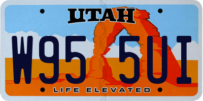 UT license plate W955UI