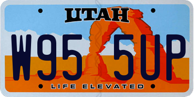 UT license plate W955UP