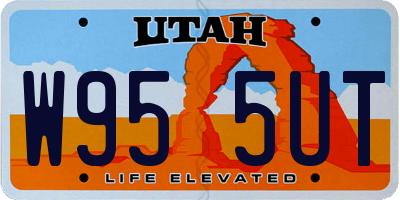 UT license plate W955UT