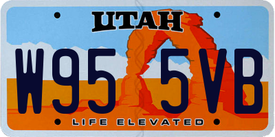 UT license plate W955VB