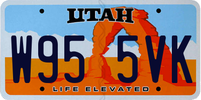 UT license plate W955VK