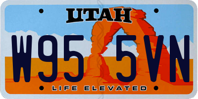 UT license plate W955VN