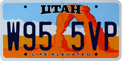 UT license plate W955VP