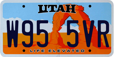UT license plate W955VR